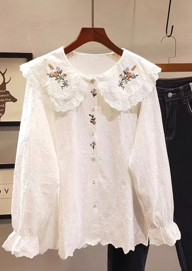 Camicia Ricamo Fiori