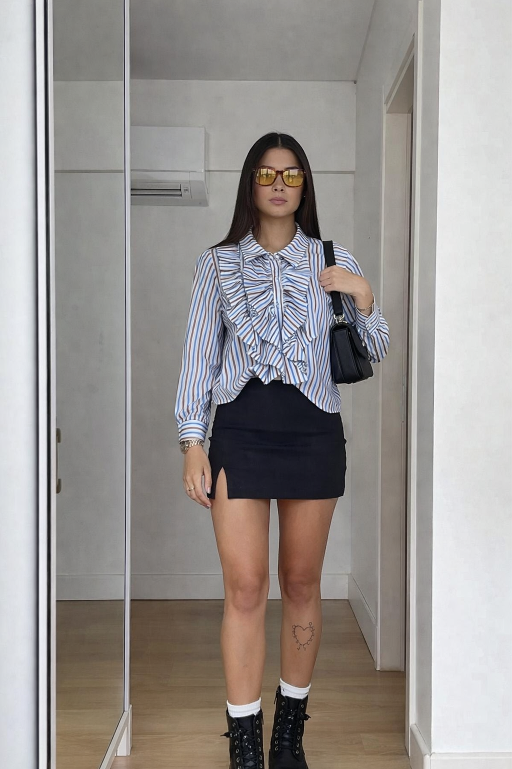 Camicia Volant/Righe