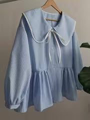 Camicetta righe con collettone