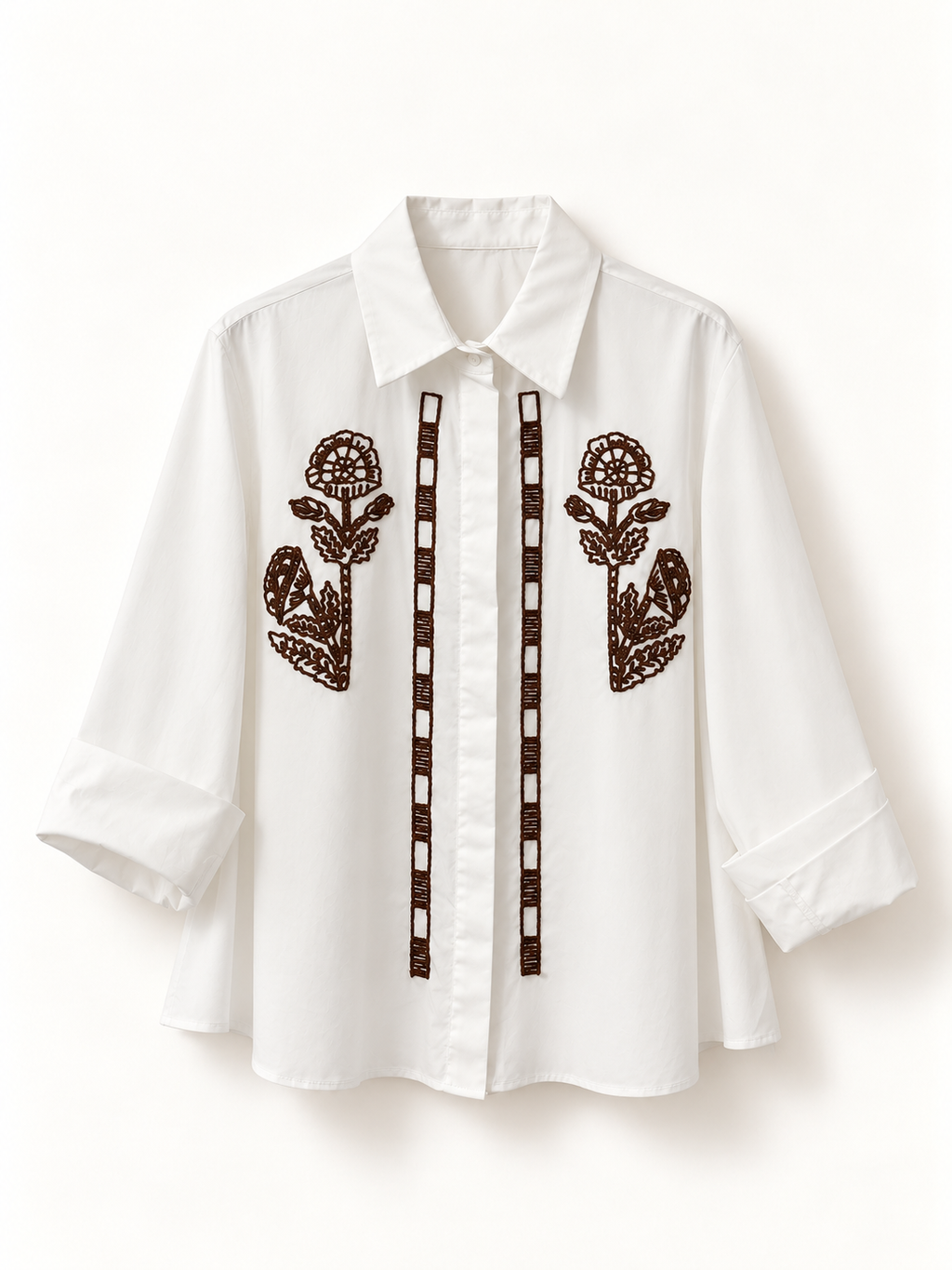 Camicia Ricamo Fiori