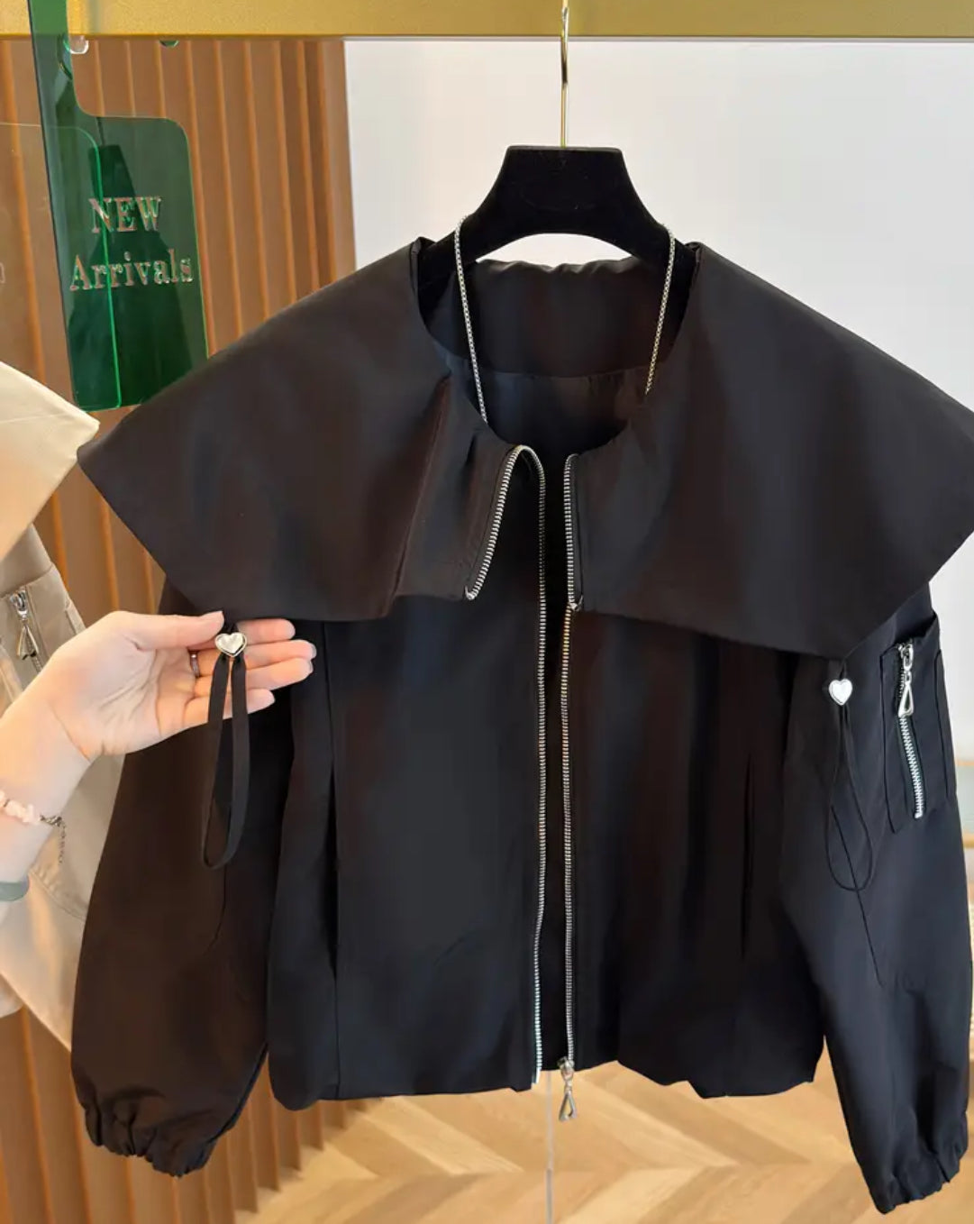 Giacca a vento collettone