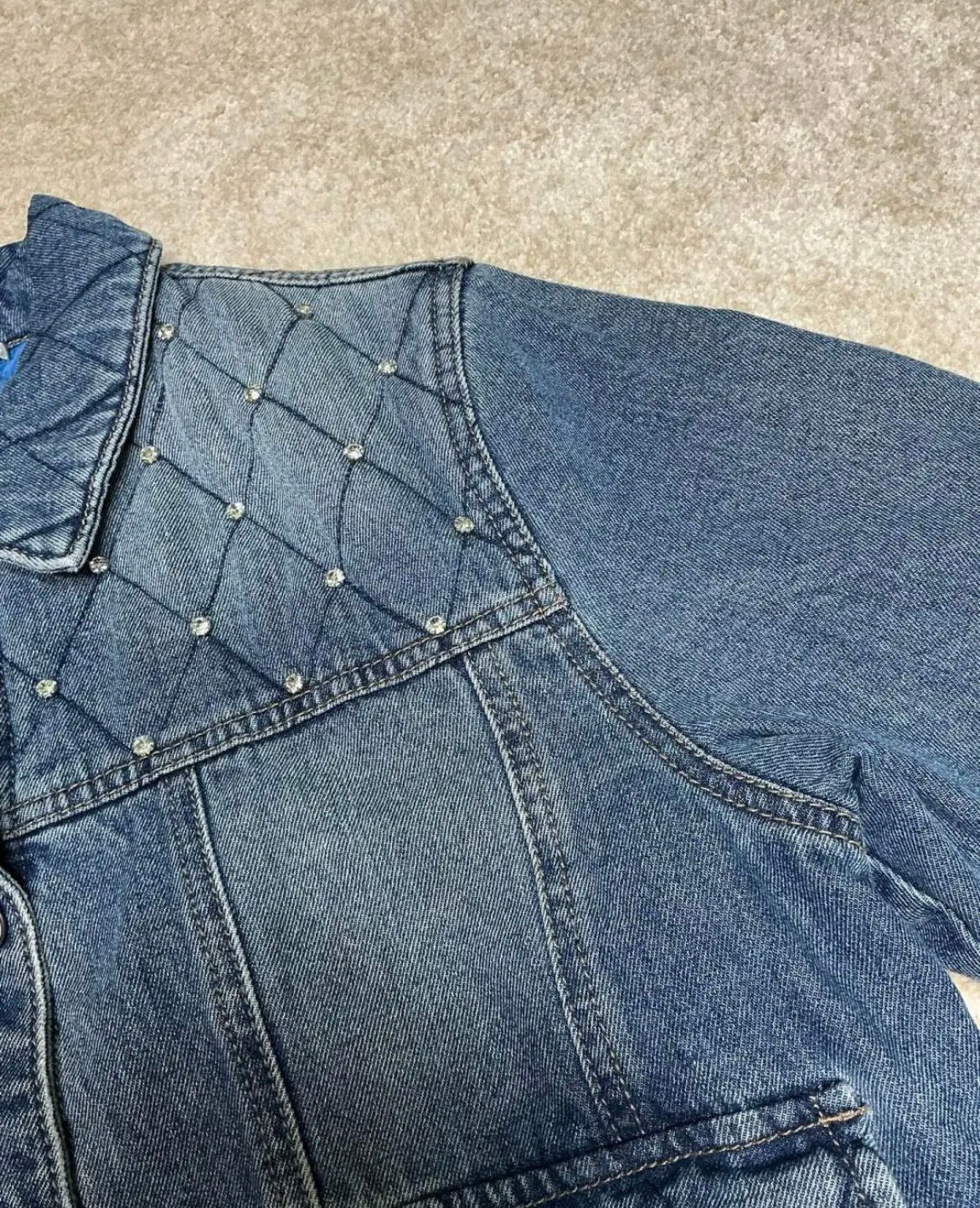 Giacca Jeans Trapuntato