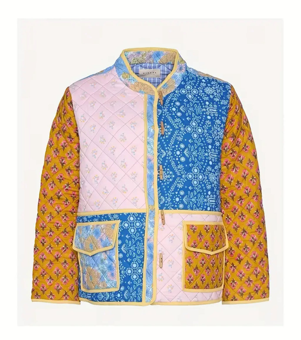 Giacca fantasia chiusura alamari