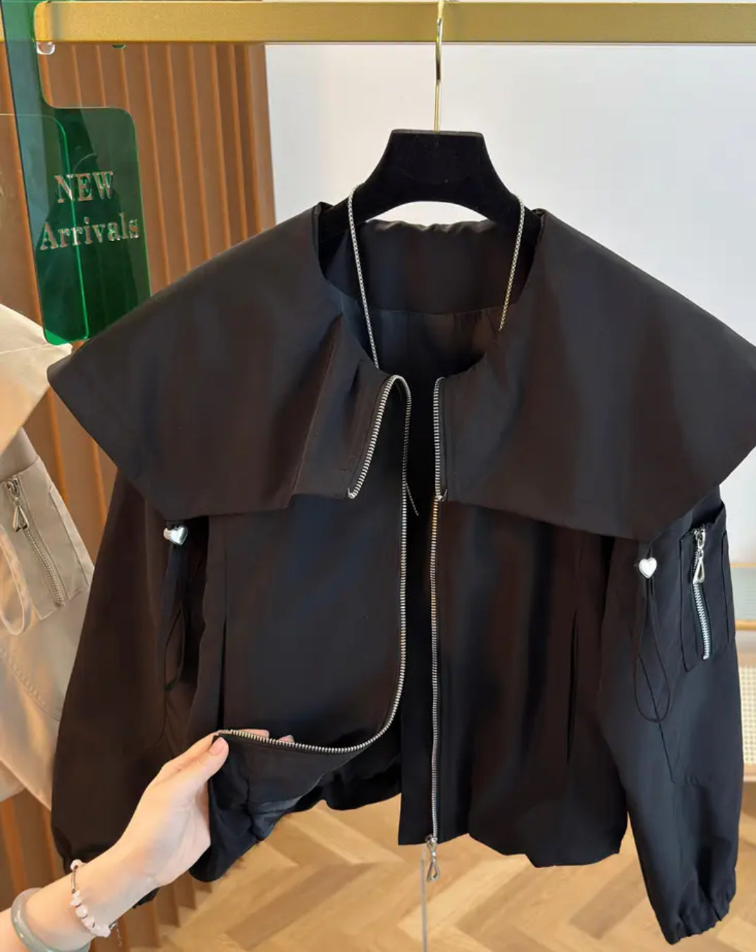 Giacca a vento collettone