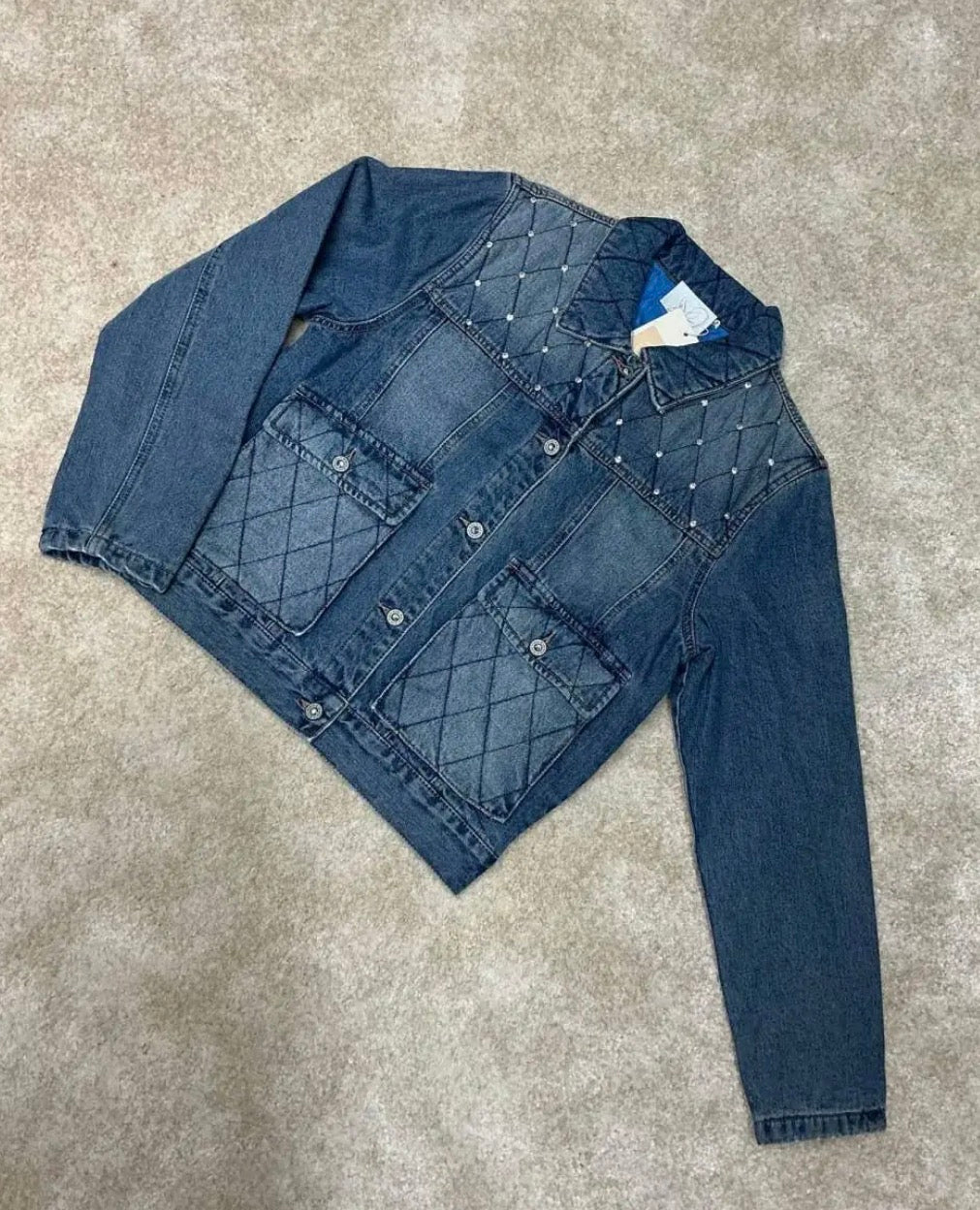 Giacca Jeans Trapuntato