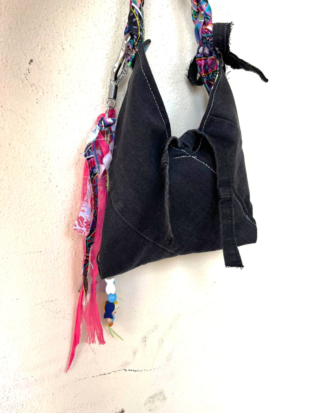 Denim c/trim flowers - Mini