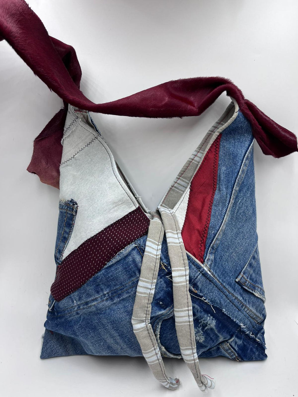 Patckwork Jeans&Cravatta