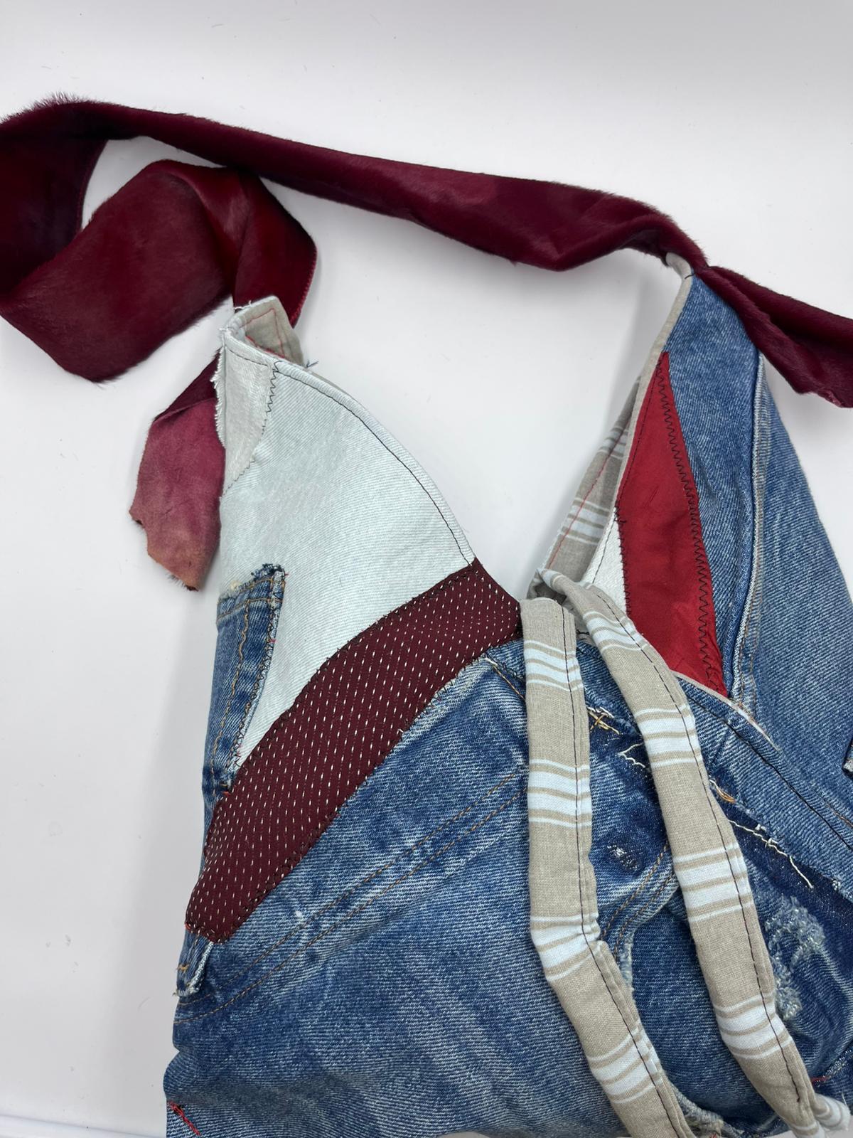 Patckwork Jeans&Cravatta