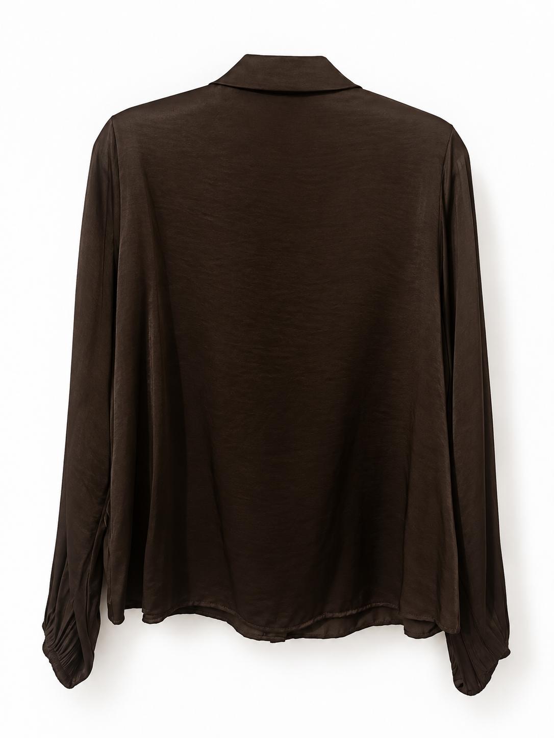 Camicia Marrone con Volant