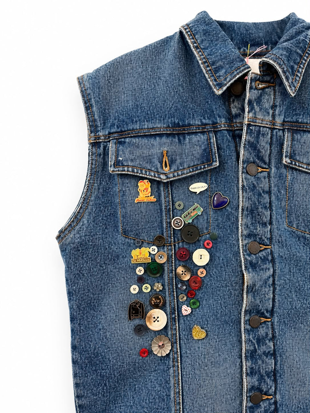 Gilet in Denim Imbottito
