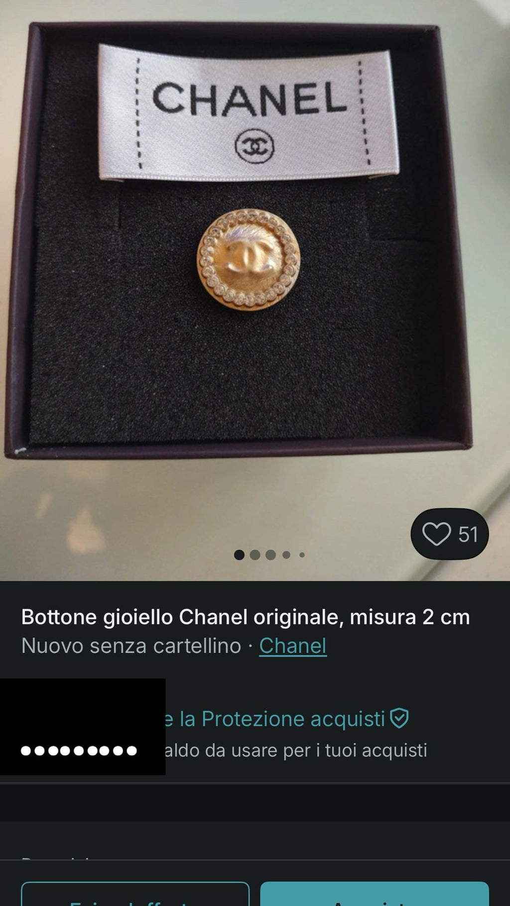 Bottone Perla/Crystal