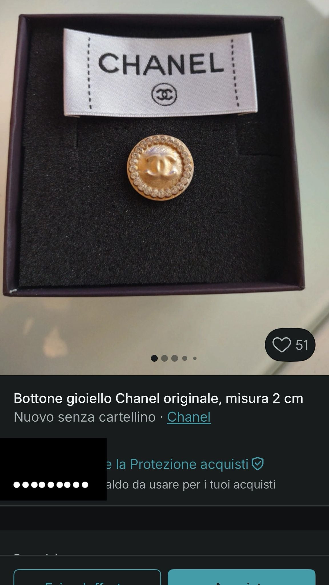 Bottone Perla/Crystal