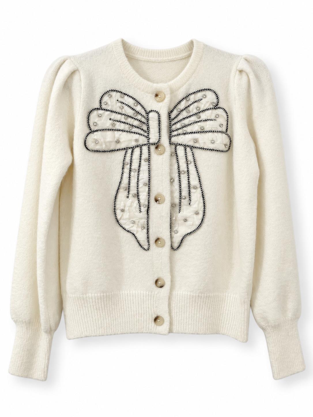 Cardigan con Fiocco Gioiello