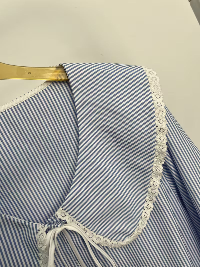 Camicetta righe con collettone